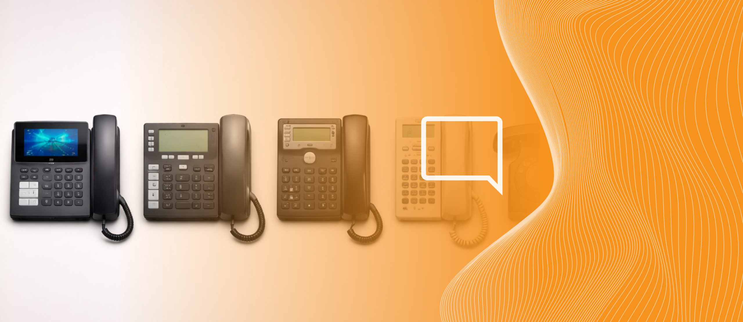 Evolução da tecnologia demonstrada pela atualização do modelo de telefone IP