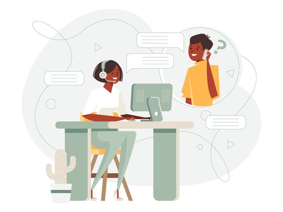 atendente de call center executando o Speech Analytics com cliente 