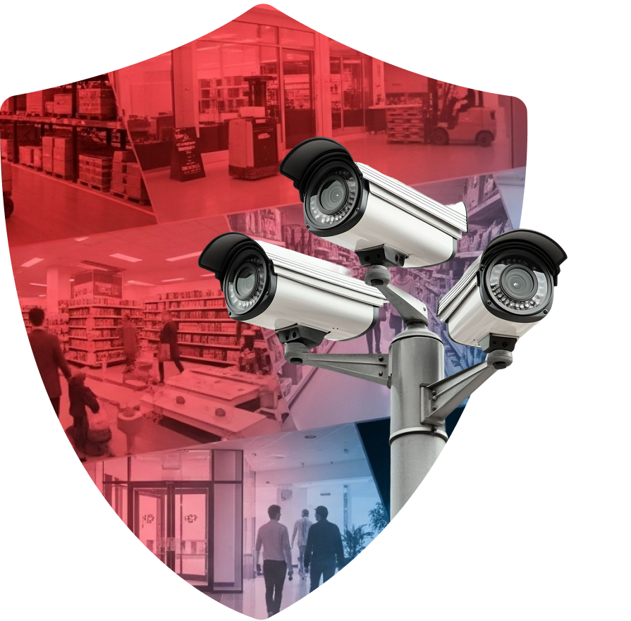 Câmeras de segurança CFTV com monitoramento inteligente