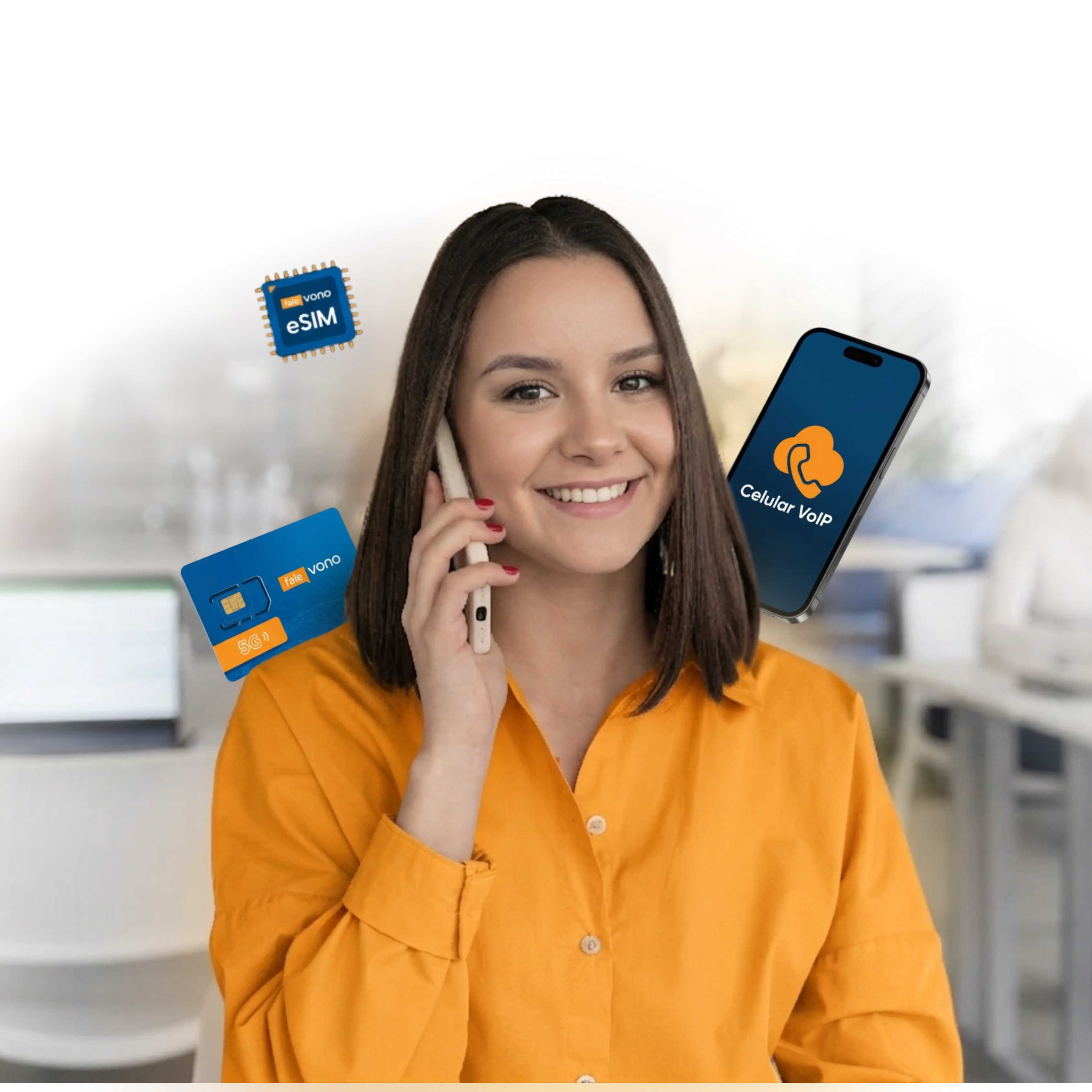 Smartphone com comunicação móvel corporativa Vono Celular