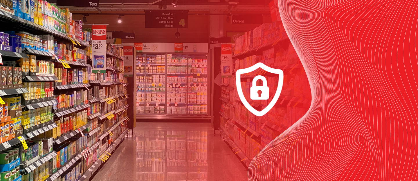 corredor de supermercado seguro e organizado